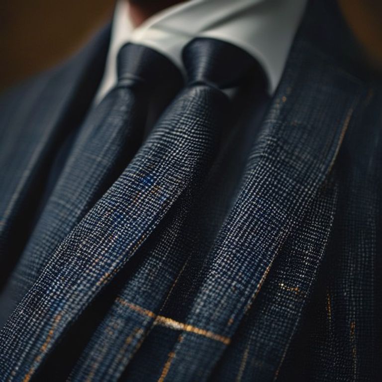 Navy Pinstripe fabric swatch