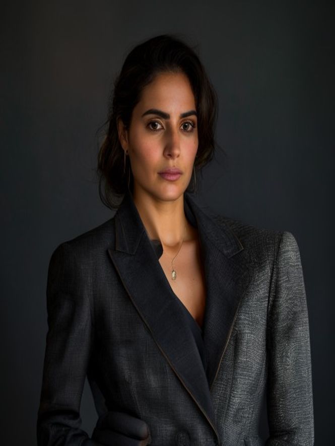 Portrait of Amina Farouk, Head of Womenswear at Lahza