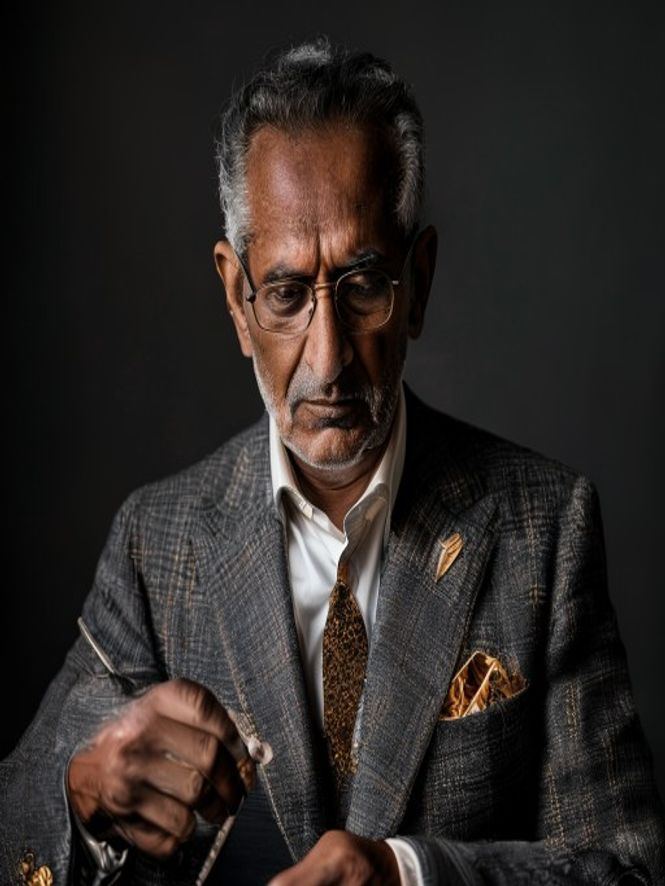 Portrait of Vikram Suresh, Master Tailor at Lahza